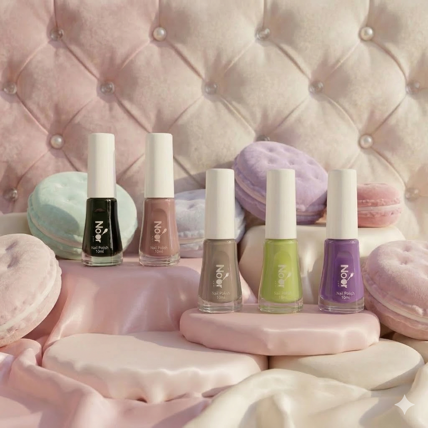 5 Colour set bundle Halal peelable and breathable nail polish
