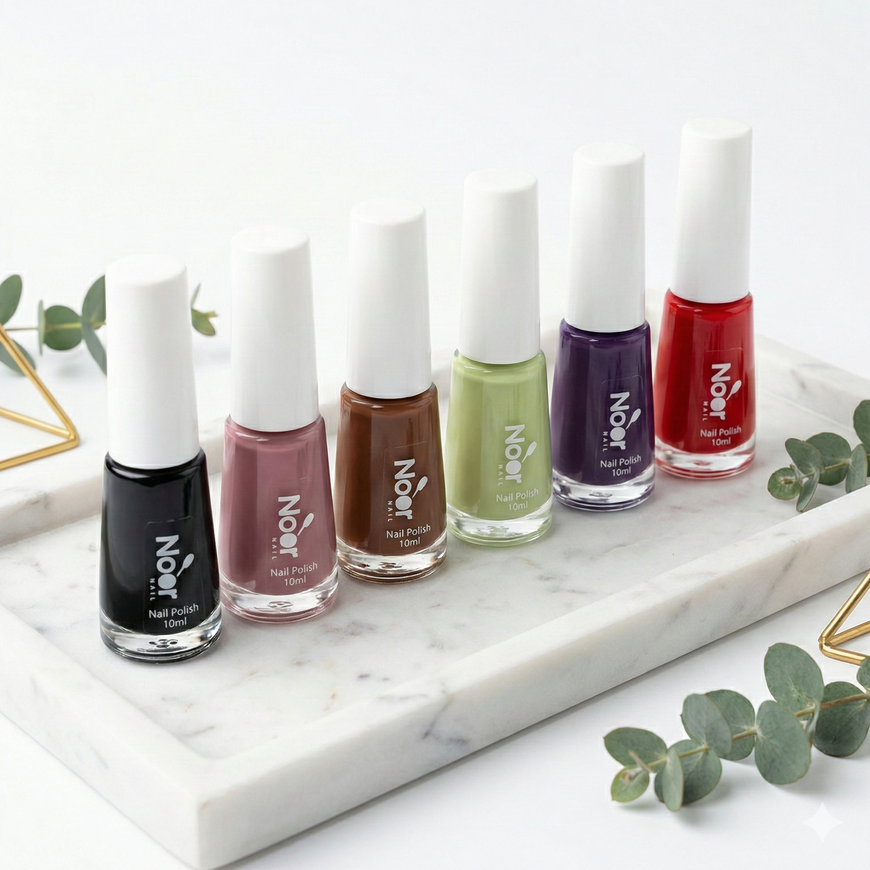 6 Colour set bundle Halal peelable and breathable nail polish