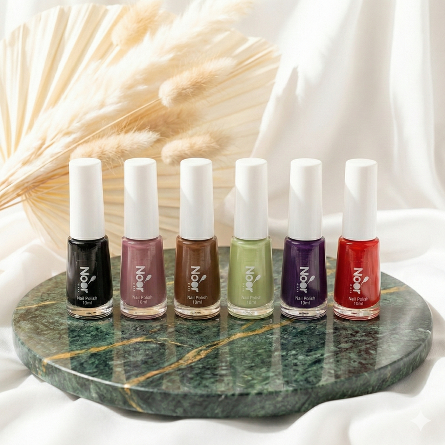 6 Colour set bundle Halal peelable and breathable nail polish