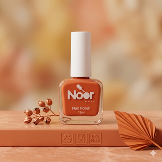Orange Halal peelable and breathable nail polish