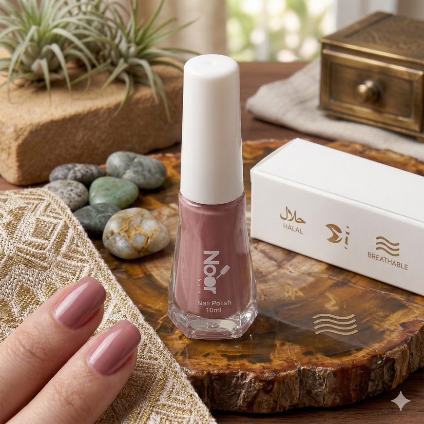 Pink Halal peelable and breathable nail polish