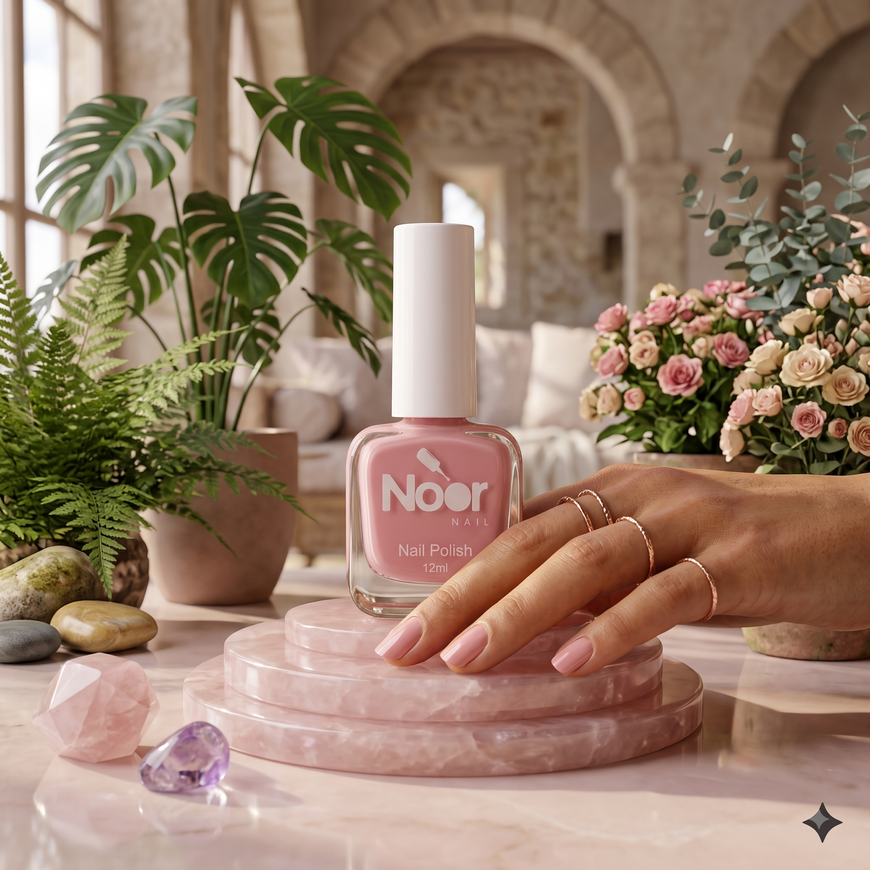 Pink Halal peelable and breathable nail polish