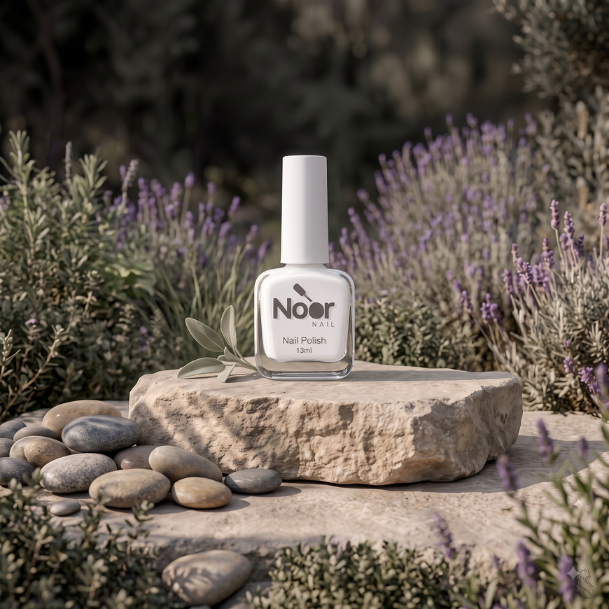 White Halal peelable and breathable nail polish
